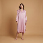 Load image into Gallery viewer, Loose-fitting satin dress with open neckline – KD6120VS-U