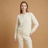 Gilet col rond en maille duveteuse PJ25005