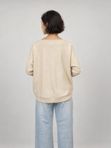 Pull oversize en maille chinée à coupe ample – HY13563