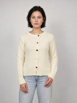 Gilet en maille à boutons multicolores – HYL26086