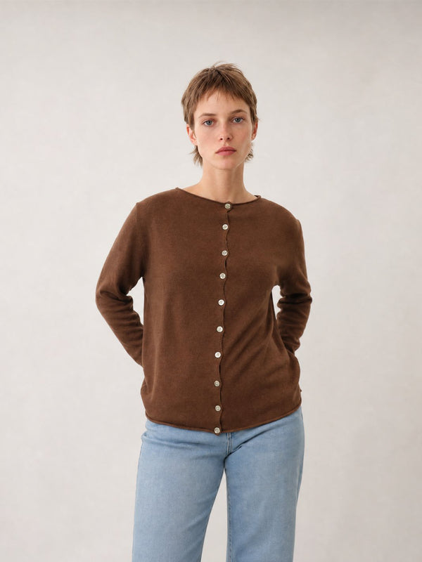 Gilet laine-cachemire boutonné HYC91029