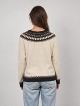 Pull en laine et cachemire à motif jacquard – HYC91086