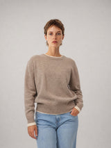 Pull bicolore en laine HYL1877