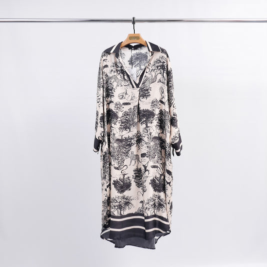 Robe chemise imprimé toile de Jouy KD6120VS-5