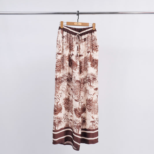 Pantalon fluide imprimé toile de Jouy KD6637VS-2