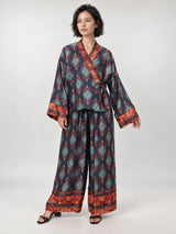 Kimono satiné baroque ceinturé – KD10003VS-49