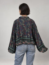Veste fluide zippée à imprimé floral – KD10017VS-3