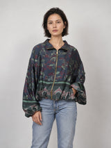 Veste fluide zippée à imprimé floral – KD10017VS-3