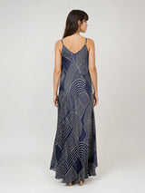 Robe longue satinée KD7505VS-29