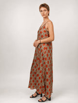 Robe satinée à imprimé maillons KD7505VS-45