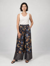 Pantalon fluide imprimé floral à taille élastiquée – KD7789VS-22
