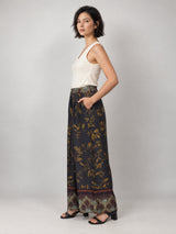 Pantalon satiné floral – KD7789VS-3