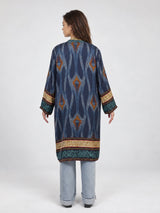 Kimono long satiné à imprimé baroque – KD88035VS-50