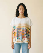 Charger l'image dans la galerie, T-shirt imprimé chevaux graphique multicolore fluide KD8860-3