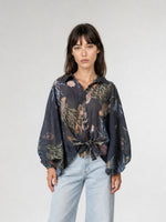 Charger l'image dans la galerie, Blouse fluide imprimée fonds marins KD8971-6