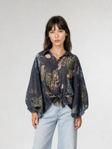 Blouse fluide imprimée fonds marins KD8971-6