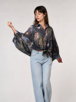 Charger l'image dans la galerie, Blouse fluide imprimée fonds marins KD8971-6