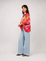 Charger l'image dans la galerie, Blouse imprimée fleurie à encolure travaillée KD8971-7