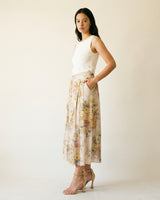 Textured floral print midi skirt KD9090TC-7