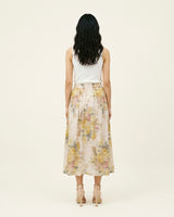 Textured floral print midi skirt KD9090TC-7