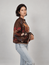 Blouson imprimé animalier fleuri KD9160VS-18