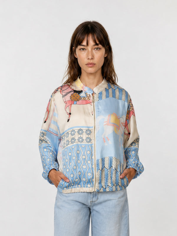 Veste zippée satinée KD9171VS-20