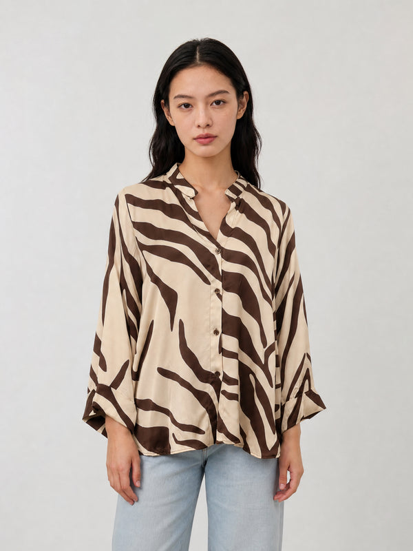 Chemise satinée zèbre KD9276VS-25