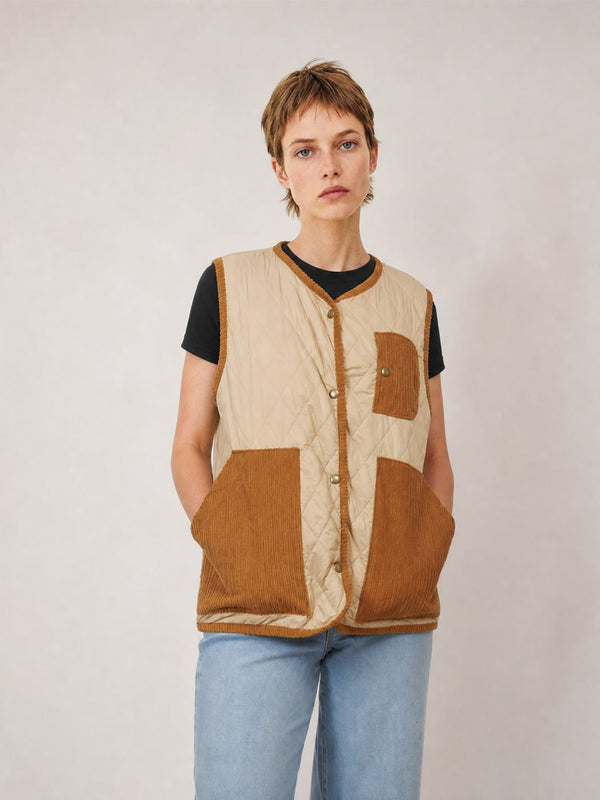 Gilet matelassé contrasté KD9756-2