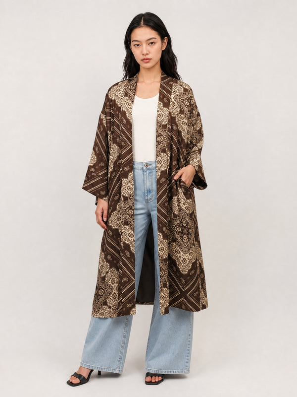 Kimono satiné bandana KD9760VS-8