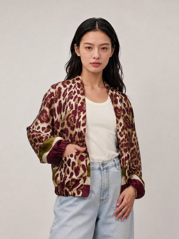Bomber satiné léopard KD9763VS-42