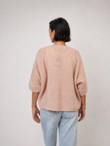 Gilet ample en mohair à manches courtes, boutons dorés – MCL23059