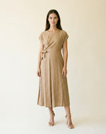 Load image into Gallery viewer, Fluid long dress with tie waist MF56161