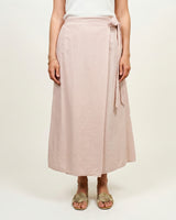 Cotton wrap skirt with tie MF56212
