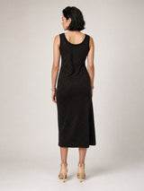 Robe longue en maille à imprimé léopard MF56645