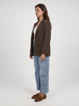 Blazer droit structuré à bouton unique – MJ2280