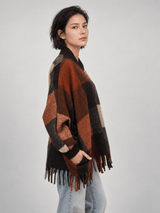 Poncho en laine à franges – MJ84202-2