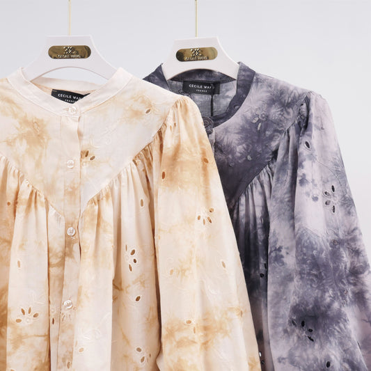 Chemise broderie anglaise tye-die 65921-CO