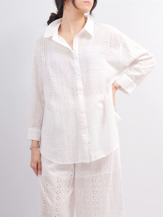 Chemise en broderie anglaise CWM2198
