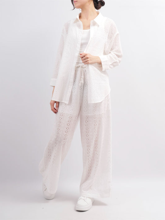 Pantalon broderie anglaise CWM2199