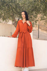 Viscose Crepe Shirt Dress TDM51224-2