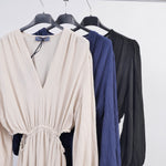 Load image into Gallery viewer, Viscose Crepe V-Neck Dress TDM53223