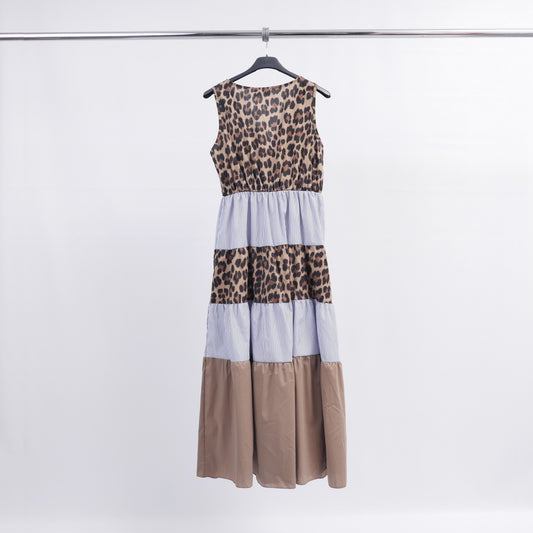 Robe Sans Manche Léopard / Rayures TDM36124