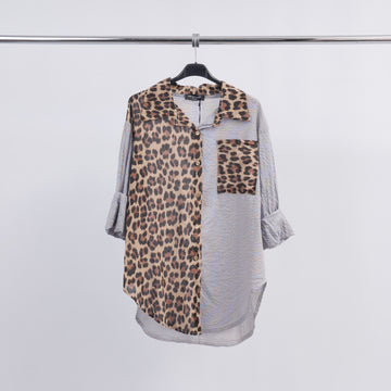 Chemise Coton Rayure/Léopard TDM26521