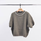 Pull Mohair Col Rond Strass MCL24123