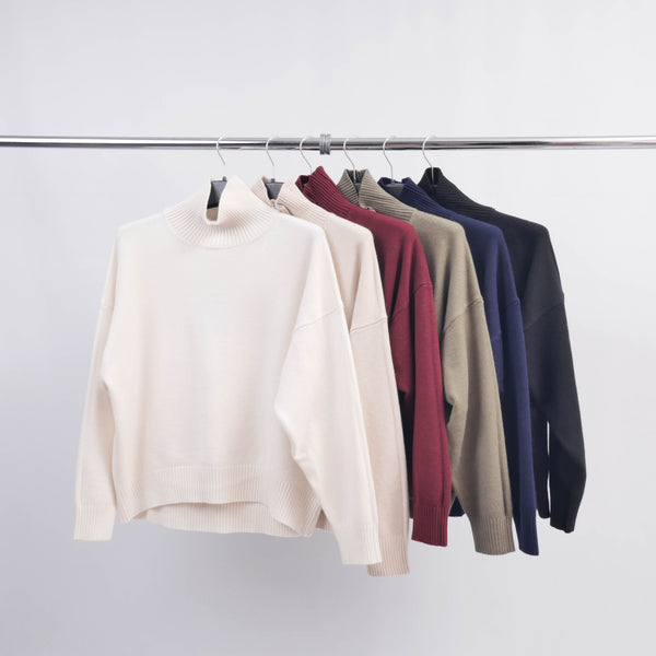 Oversized High Neck Sweater HY86038