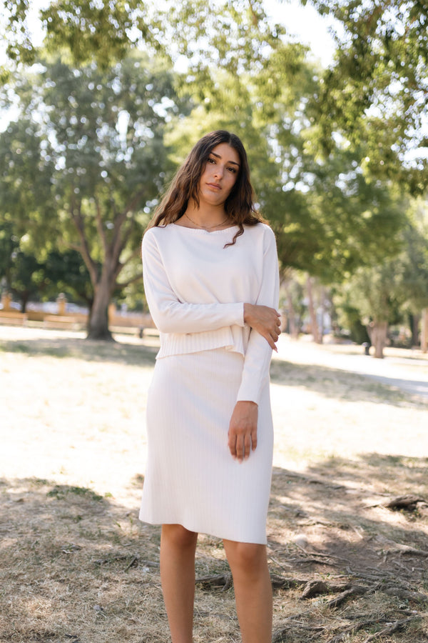 HYD110 2-in-1 Tank Top Dress and Oversized Sweater Set