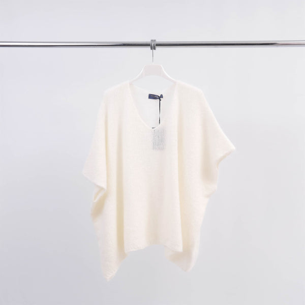 Poncho en maille col V oversize MCL24036