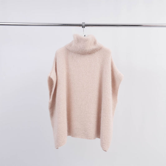 Poncho col roulé en maille douce oversize  MCL23100