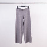 Wide-leg stretch knit trousers with elasticated waist DSY8349