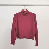 Pull col montant en maille fine manches longues DSY9300